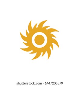 Sun icon logo design vector template