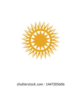 Sun icon logo design vector template