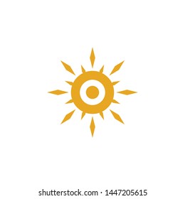 Sun icon logo design vector template