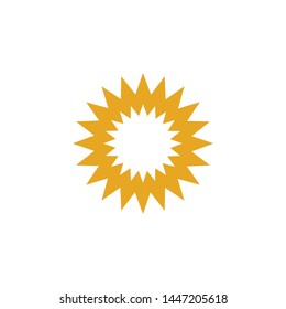 Sun icon logo design vector template