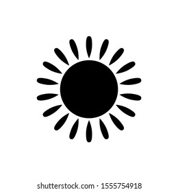 Sun icon, logo isolated on white background