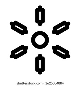 sun icon or logo isolated sign symbol vector illustration - high quality black style vector icons
