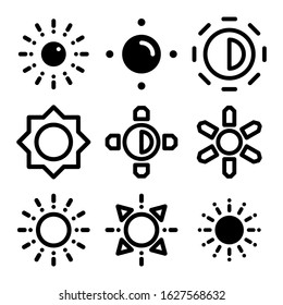 sun icon or logo isolated sign symbol vector illustration - Collection of high quality black style vector icons
