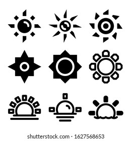 sun icon or logo isolated sign symbol vector illustration - Collection of high quality black style vector icons
