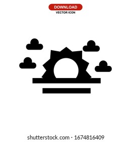 sun icon or logo isolated sign symbol vector illustration - high quality black style vector icons
