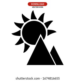 sun icon or logo isolated sign symbol vector illustration - high quality black style vector icons

