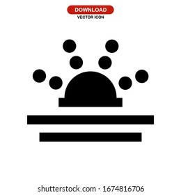 Icono de sol o logotipo símbolo de signo aislado ilustración vectorial - iconos vectoriales de estilo negro de alta calidad
