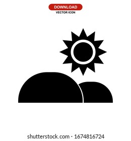 sun icon or logo isolated sign symbol vector illustration - high quality black style vector icons
