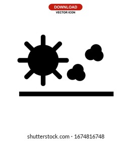sun icon or logo isolated sign symbol vector illustration - high quality black style vector icons
