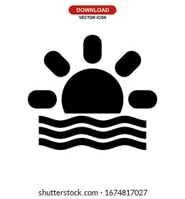 Sonnensymbol oder Logo einzeln auf Zeichen Vektorillustration Illustration - hochwertige Vektorsymbole mit schwarzem Hintergrund
