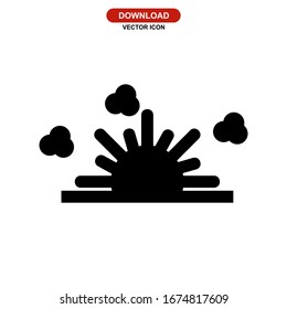 sun icon or logo isolated sign symbol vector illustration - high quality black style vector icons
