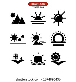 icono solar o logotipo símbolo de signo aislado ilustración vectorial - Colección de iconos vectoriales de estilo negro de alta calidad
