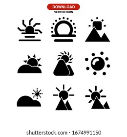 icono solar o logotipo símbolo de signo aislado ilustración vectorial - Colección de iconos vectoriales de estilo negro de alta calidad
