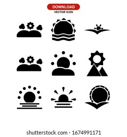 icono solar o logotipo símbolo de signo aislado ilustración vectorial - Colección de iconos vectoriales de estilo negro de alta calidad
