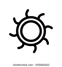 icono solar o logotipo símbolo de signo aislado ilustración vectorial - iconos vectoriales de estilo negro de alta calidad
