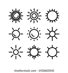 sun icon or logo isolated sign symbol vector illustration - Collection of high quality black style vector icons
