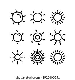 sun icon or logo isolated sign symbol vector illustration - Collection of high quality black style vector icons
