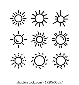 sun icon or logo isolated sign symbol vector illustration - Collection of high quality black style vector icons
