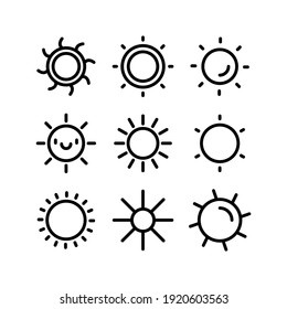 sun icon or logo isolated sign symbol vector illustration - Collection of high quality black style vector icons
