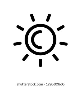 sun icon or logo isolated sign symbol vector illustration - high quality black style vector icons
