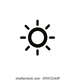 sun icon or logo isolated sign symbol vector illustration - high quality black style vector icon on white background.