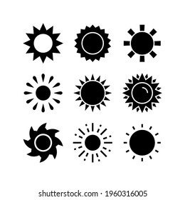 icono solar o logotipo símbolo de signo aislado ilustración vectorial - Colección de iconos vectoriales de estilo negro de alta calidad
