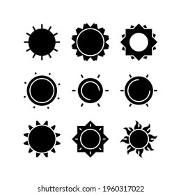 icono solar o logotipo símbolo de signo aislado ilustración vectorial - Colección de iconos vectoriales de estilo negro de alta calidad
