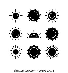 sun icon or logo isolated sign symbol vector illustration - Collection of high quality black style vector icons
