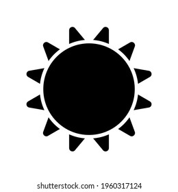 Sonnensymbol oder Logo einzeln auf Zeichen, Vektorgrafik - hochwertige Vektorsymbole in schwarzem Stil
