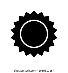 icono solar o logotipo símbolo de signo aislado ilustración vectorial - iconos vectoriales de estilo negro de alta calidad
