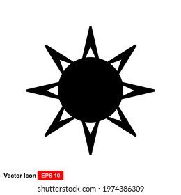 Sun icon or logo isolated sign symbol vector illustration