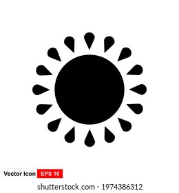 Sun icon or logo isolated sign symbol vector illustration