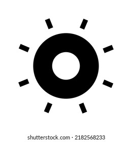 icono solar o logotipo símbolo de signo aislado ilustración vectorial - iconos vectoriales de estilo negro de alta calidad
