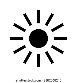 icono solar o logotipo símbolo de signo aislado ilustración vectorial - iconos vectoriales de estilo negro de alta calidad
