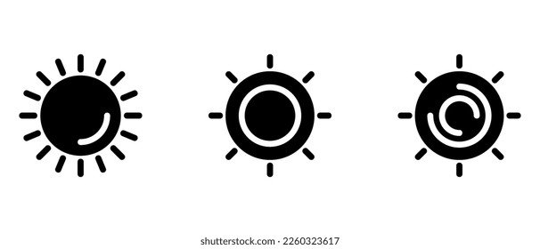 sun icon or logo isolated sign symbol vector illustration - high quality black style vector icons