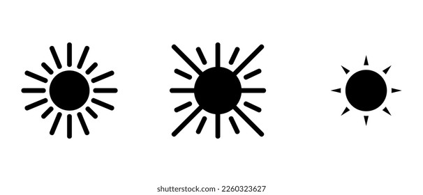 sun icon or logo isolated sign symbol vector illustration - high quality black style vector icons