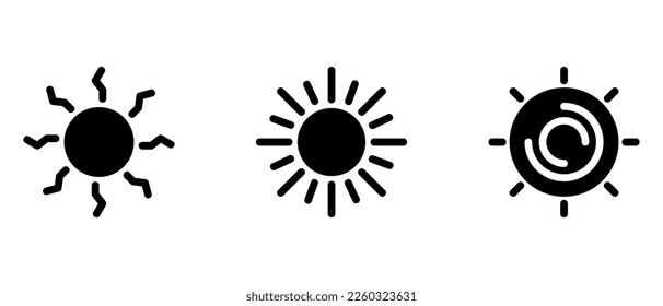 sun icon or logo isolated sign symbol vector illustration - high quality black style vector icons