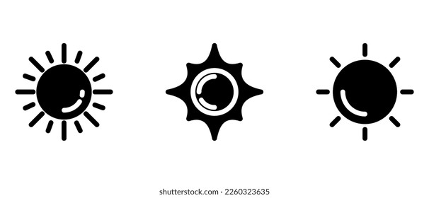 sun icon or logo isolated sign symbol vector illustration - high quality black style vector icons