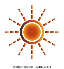 Sun icon or logo isolated sign symbol vector illustration.