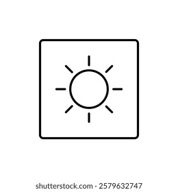 Sun icon logo sign set vector outline