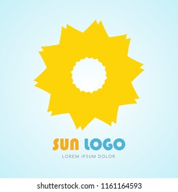 Sun icon logo sign. Vector illustration