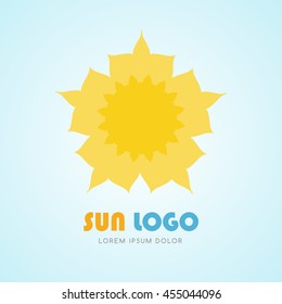 Sun icon logo sign, vector illustration eps10