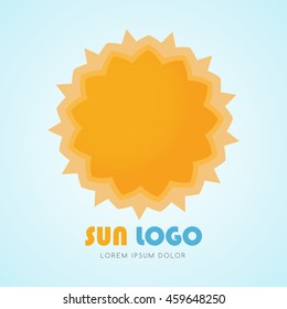 Sun icon logo sign, vector illustration eps10