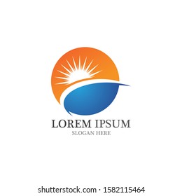 Sun Icon Logo and symbol