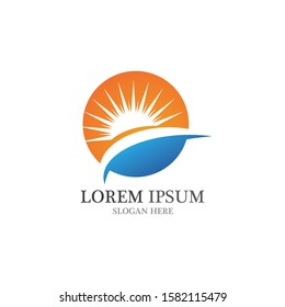 Sun Icon Logo and symbol
