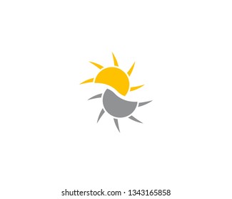 Sun icon logo vector