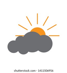 sun icon logo vector design template