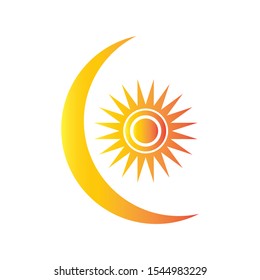 sun icon logo vector design