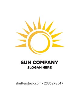 Sun icon logo vector design