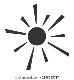 Sun icon. Logo. Vector illustration.